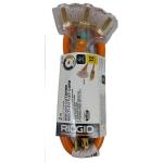 RIDGID 2 ft. 12/3 Heavy Duty Indoor/Outdoor Extension Cord - Orange/Grey