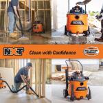 RIDGID 16 Gallon 6.5 Peak HP NXT Shop Vac Wet Dry Vacuum with Cart, Fine Dust Filter, Locking Hose and Accessory Attachments (HD1800)