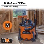 RIDGID 16 Gallon 6.5 Peak HP NXT Shop Vac Wet Dry Vacuum with Cart, Fine Dust Filter, Locking Hose and Accessory Attachments (HD1800)