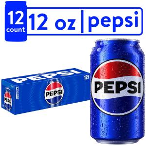 Pepsi Cola 12 fl oz, 12 Pack Soda Pop, Cans