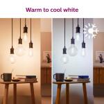 Philips 60-Watt Equivalent A19 Smart Wi-Fi Vintage Edison LED Light Bulb Tunable White 2700 (K) WiZ with Bluetooth - 1 Pack