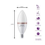 Philips 40-Watt Equivalent B12 LED Smart Wi-Fi Color Changing E12 Base 6500 (K) Light Bulb - 1 Pack