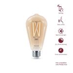 Philips 60-Watt Equivalent ST19 Smart Wi-Fi Vintage Edison LED Light Bulb Tunable White 2700 (K) WiZ with Bluetooth - 1 Pack