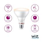 Philips 65-Watt Equivalent BR30 LED Smart Wi-Fi Tunable White Light Bulb Powered by WiZ with Bluetooth - 1 Pack