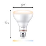 Philips 65-Watt Equivalent BR30 LED Smart Wi-Fi Tunable White Light Bulb Powered by WiZ with Bluetooth - 1 Pack