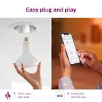 Philips 65-Watt Equivalent BR30 LED Smart Wi-Fi Tunable White Light Bulb Powered by WiZ with Bluetooth - 1 Pack