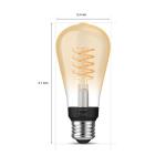 Philips Hue40-Watt Equivalent ST19 Smart LED Vintage Edison Soft White (2700K) with Bluetooth - 1 Pack