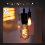 Philips Hue40-Watt Equivalent ST19 Smart LED Vintage Edison Soft White (2700K) with Bluetooth - 1 Pack