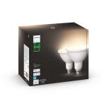 Philips Hue 100-Watt Equivalent PAR38 Smart Waterproof Soft White (2700K) Light Bulb - 2 Pack