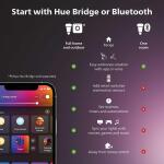 Philips Hue 85-Watt Equivalent BR30 Smart LED Color Changing Light Bulb with Bluetooth - 1 Pack