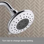 KOHLER Daisyfield Eclusive 6-Spray Patterns with 1.75 GPM 4.94 in. Wall Mount Fixed Shower Head, Polished Chrome