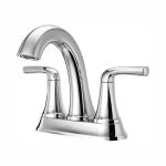 Pfister Ladera 4 in. Centerset Double Handle Bathroom Faucet in Polished Chrome (LF-048-LRCC)