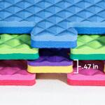 TrafficMasterPrimary Pastel 24 in. W x 24 in. L x 0.5 in. Thick Foam Exercise\Gym Flooring Tiles (4 Tiles\Case) (16 s. ft.) (24121HDUS)