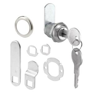 Prime-LineDrawer and Cabinet Lock, 5/8 in., Diecast, Stainless Steel, 5/16 in. Max. Panel (U 99410)