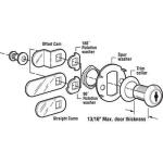 Prime-LineDrawer and Cabinet Lock, 1-1/8 in., Diecast, Stainless Steel, 13/16 in. Max. Panel (U 9945)