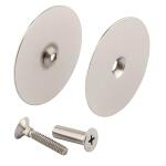 Prime-LineDoor Hole Cover Plate, 2-5/8 in. Diameter, Satin Nickel (U 10446)