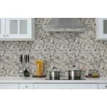 MSIPuebla Greige Pebble 12 in. x 12 in. Tumbled Marble Mesh-Mounted Mosaic Floor and Wall Tile (0.91 sq. ft./Each) (PEB-PUEGREI)