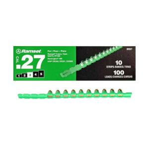 Ramset0.27 Steel & Concrete Strip/Single-Use Load/Booster Caliber Green Strip Loads (100-Pack) (00652)