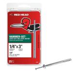 Red Head1/4 in. x 3 in. Hammer-Set Nail Drive Concrete Anchors (25-Pack) (35207)