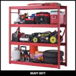 Husky4-Tier Industrial Duty Steel Freestanding Garage Storage Shelving Unit in Red (77 in. W x 78 in. H x 24 in. D) (N2W772478W4R)