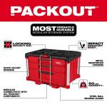 MilwaukeePACKOUT 22 in. Modular 3-Drawer Multi Drawer Tool Box with Metal Reinforced Corners and 50 lbs. Capacity (48-22-8447)