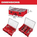 Milwaukee 20 in. Deep Small Parts PACKOUT Organizer with Quick Adjust Dividers and 6 Compartments