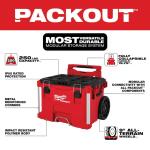 Milwaukee PACKOUT 22 in. Rolling Modular Tool Box Low Profile Handle (48-22-8427)