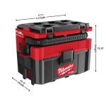 MilwaukeeM18 FUEL PACKOUT 18-Volt Lithium-Ion Cordless 2.5 Gal. Wet/Dry Vacuum (Vacuum-Only) (0970-20)