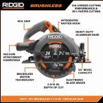 RIDGID 18V Brushless Cordless 7 1/4 Inch Circular Saw (Tool Only)