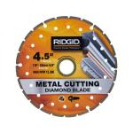 RIDGID Metal Segmented Rim Cutting Diamond saw blade for metal cutting 4.5 in.