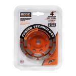 RIDGID 4 in. Diamond Double Row Cup Wheel (HD-TAW7024P1)