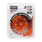 RIDGID 5 in. 18-Segment Turbo Cup Grinding Wheel Power Tool Accessory (HD-TAW5018P1)