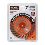 RIDGID 7 in. 24-Segment Turbo Cup Grinding Wheel Power Tool Accessory (HD-AWD40)