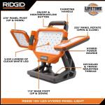 RIDGID18V Cordless Hybrid LED Panel Light (Tool Only) (R8698B)