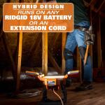 RIDGID18V Cordless Hybrid LED Panel Light (Tool Only) (R8698B)