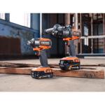 RIDGID 18V Brushless Cordless 2-Tool Combo Kit with Hammer Drill, Impact Driver, (2) Batteries, Charger, and Bag (R9208)