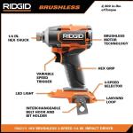 RIDGID 18V Brushless Cordless 2-Tool Combo Kit with Hammer Drill, Impact Driver, (2) Batteries, Charger, and Bag (R9208)