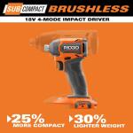 RIDGID 18V SubCompact Brushless 2-Tool Combo Kit with Drill/Driver, Impact Driver, (2) 2.0 Ah Batteries, Charger, and Tool Bag (R97801)