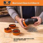 RIDGID 2-1/2 in. NXT Max Rotating Dusting Brush Shoe Kit with Rubber, Soft, Inner Bristles for RIDGID NXT Wet Dry Vacuums (SK0100)