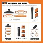 RIDGID2-1/2 in. NXT Max Rotating Dusting Brush Shoe Kit with Rubber, Soft, Inner Bristles for RIDGID NXT Wet Dry Vacuums (SK0100)