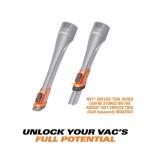 RIDGID 2-1/2 in. NXT Max Crevice Tool Shoe Kit Shop Vac Attachments with Hard and Soft Bristles for RIDGID NXT Wet Dry Vacuums (SK0200)