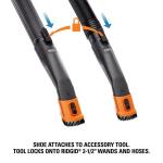 (SK0300)RIDGID2-1/2 in. NXT Max Car Nozzle Shoe Kit Attachments with Hard, Soft and Rubber Bristles for RIDGID NXT Wet Dry Vacuums 