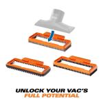 RIDGID 2-1/2 in. NXT Max Utility Nozzle Shoe Kit Attachments with Hard, Soft and Rubber Bristles for RIDGID NXT Wet Dry Vacuums (SK0900)