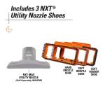 RIDGID2-1/2 in. NXT Max Utility Nozzle Shoe Kit Attachments with Hard, Soft and Rubber Bristles for RIDGID NXT Wet Dry Vacuums (SK0900)