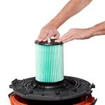 RIDGID HEPA Material Pleated Paper Wet Dry Vacuum Shop Vac Filter Replacement for Most 5-16 Gallon RIDGID Shop Vacs -1 Pack (VF6000)