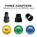 RIDGIDVac Hose and Accessory Adapters Kit Shop Vac Attachments for RIDGID Wet Dry Vacuums (VT1755)