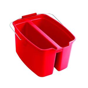 Rubbermaid Commercial Products 19 Qt. Plastic Double Bucket Red (FG 2628-21 RED)