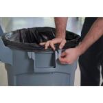 Rubbermaid Commercial Products Brute 32 Gal. Grey Round Trash Can with Vented Wheels (2179402)