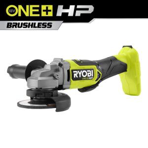 RYOBI ONE+ HP 18V Brushless Cordless 4-1/2 in. Angle Grinder (Tool Only) (PBLAG02B)