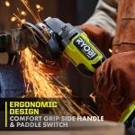 RYOBI ONE+ HP 18V Brushless Cordless 4-1/2 in. Angle Grinder (Tool Only) (PBLAG02B)